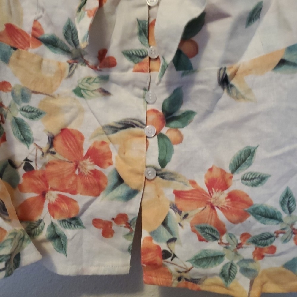 Sofia Jeans Sz XL Knot Front Peplum  Top White sleeveless linen Adjustable Strap - Picture 4 of 16
